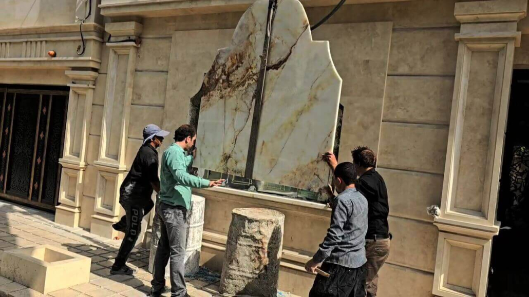 حمل سنگ اسلپ با جرثقیل